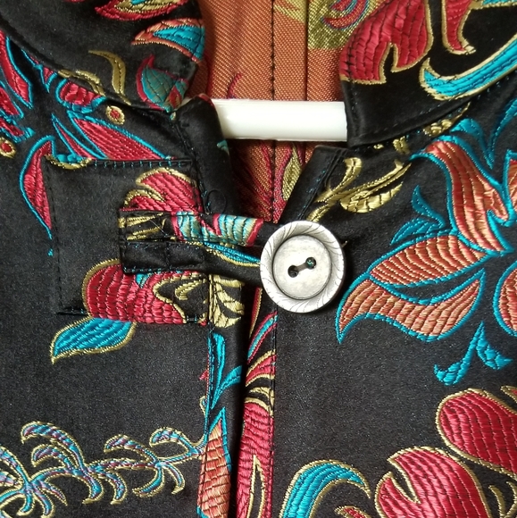 Chico's Silk Embroidered Jacket - Picture 4 of 5